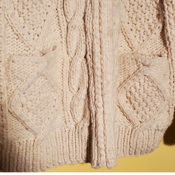 Natives Authentic Hand-Knit Zip Front Cardigan Sweater Otavalo-Ecuador 100% Wool - Picture 4 of 6